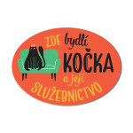 Cedulka na dveře - Kočka