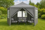 Zahradní altán 2 x 2 m - párty stan se stěnami a okny zelená