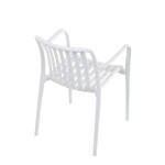 Židle jídelní, stohovatelná, bílý plast