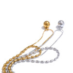 Dvojitý náhrdelník Alma Gold - chirurgická ocel, Zlatá 40 cm + 6 cm (prodloužení)
