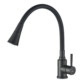 Kuchinox - SELVA dřezová baterie stojánková s elastickým ramenem a 2-funkčním výtokem, černá BSK_762D