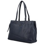 Módní dámská koženková kabelka na rameno Coveri Temari, tmavě modrá