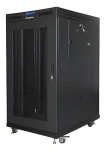 Lanberg Rozvaděč 19" 22U černý / Rozvaděč / Samostatně stojící / 800x1000 mm / LCD panel / Perforované dveře (FF01-8022-23BL)