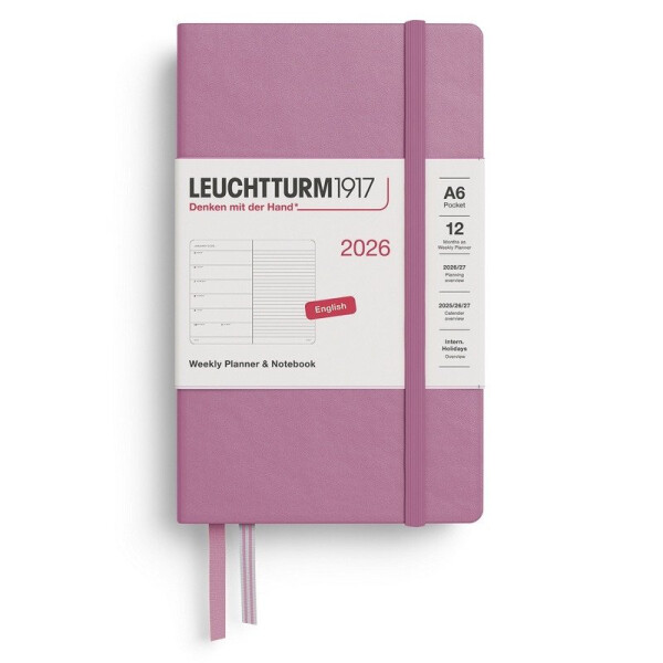 Weekly Planner & Notebook 2026 Pocket (A6) Dusty Rose