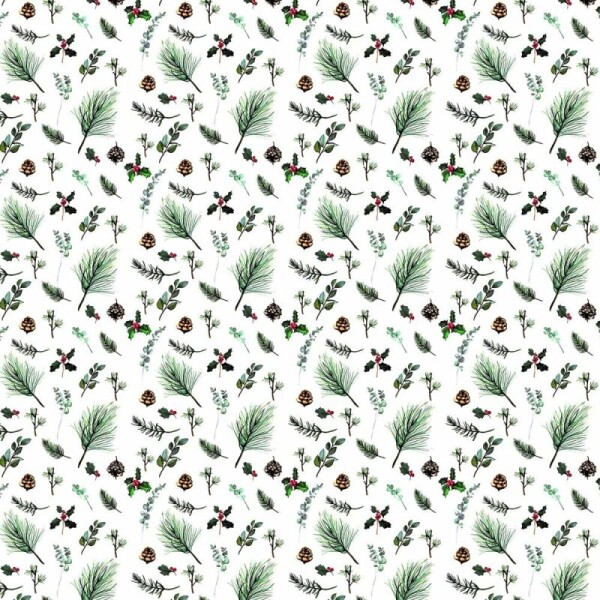 Be Nice EKO Balicí papír vánoční jehličí světlý ks