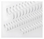 Eurosupplies Kovové hřbety 3:1" 9,5 mm bílé / pro 51-65 listů 80 g papíru / 100 ks