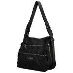 Trendy dámský textilní kabelko-batoh Coveri Venesta, černý new