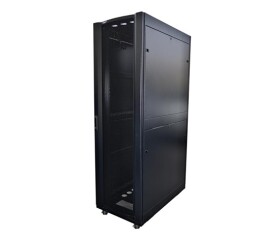 LEXI-Net 19" stojanový rozvaděč 42U 800x1200 rozebiratelný, kolečka, 1000kg, perforované dveře, černý EDF_1232334