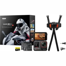 Insta360 Ace Pro 2 Motocyklový balíček / Sada: kamera + 2xAku + 1x MicroSDXC 128GB + Držák na helmu INST100-35 (INST733)