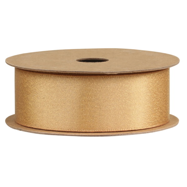 Chic Antique Dárková stuha na špulce Caramel Glitter 5 m, zlatá barva, textil