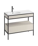 CERSANIT - Sada B945 konzole ZEN 100 (skříňka se zásuvkou + panel FSC MIX70% SGSCH-COC-007574 + umyvadlo vpravo) cashmere VIR S801-515