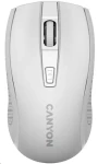 CANYON CNE-CMSW07W bílá / optická bezdrátová myš / 800/1200/1600 dpi / 4 tlačítka / USB 2.4 Ghz / 1xAA (CNE-CMSW07W)