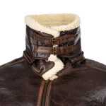 Pánská Kožená Bunda BomberFur D’vine Brixton Hnědá Velikost: XS