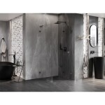 MEXEN/S - Lunar-F L sprchový kout skládací dveře pravá 90 x 90, transparent, grafit kartáčovaná 836L-090-090-66-00-P