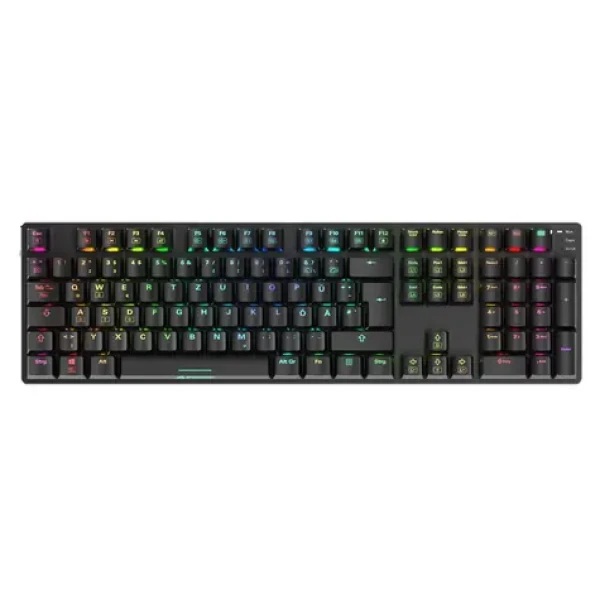 Sharkoon Skiller SGK36W černá / herní bezdrátová klávesnice / mechanická / Huano Red / 2.4GHz / USB-C / DE Layout (4044951040483)