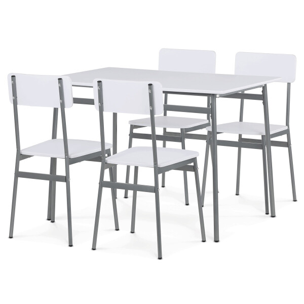 Jídelní set s 4 židlemi, 110x70x76cm, mdf AUT-O2156 WT