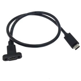 Prodlužovací kabel do panelu USB-C 50cm, černý