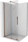 MEXEN/S - Velar posuvné sprchové dveře Walk-in 80 cm, transparent, růžové zlato 871-080-000-03-60