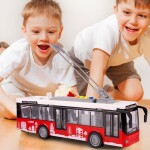 MalPlay Trolejbus interaktivní městský autobus s pohonem 1:16 otevírání dveří
