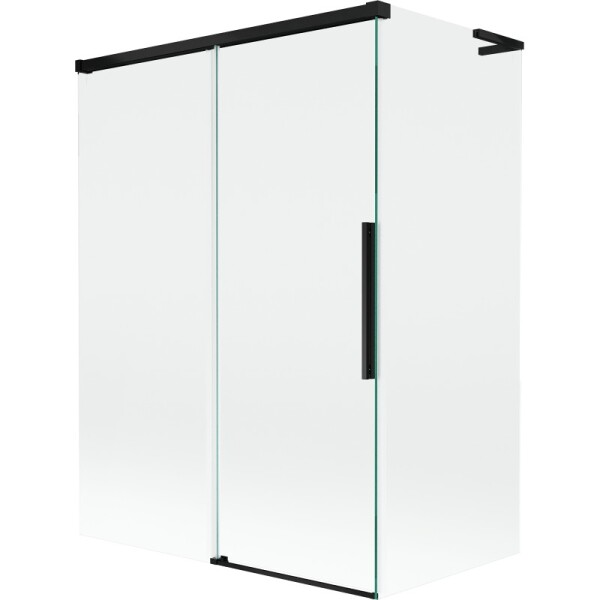MEXEN/S - Rox L vanová zástěna 2-křídlová posuvná 120 + 70 x 150, transparent, černá 8C9L-120-070-70-00