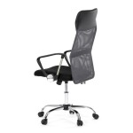 Kancelářská židle, houpací mechanismus, šedá síťovina, KA-E305 GREY