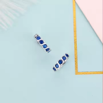 LUNICA Stříbrné kroužky MODRÝ OCEÁN 0633