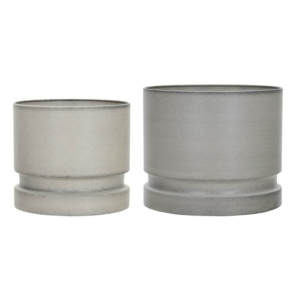 House Doctor Kovový obal na květináč Pepple Sand Maxi Menší, béžová barva, kov