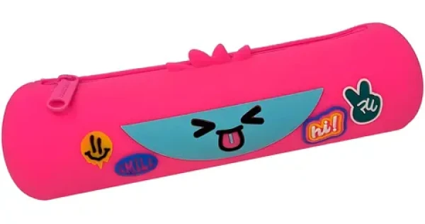 Mitama Mitamino Animal růžová-modrá / Penál / silikonový / zip / 22 × 7 × 6,5 cm (63704-0286)