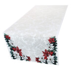 DumDekorace Luxusní vánoční gobelínový ubrus s lurexem - vánoční girlanda Šířka: 45 cm | Délka: 140 cm