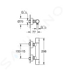 GEBERIT - Sigma60 Ovládací tlačítko splachování, sklo/černá 115.640.SJ.1