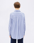 Armedangels Striped Loose Fit Blouse 2688 white-dynamo blue L