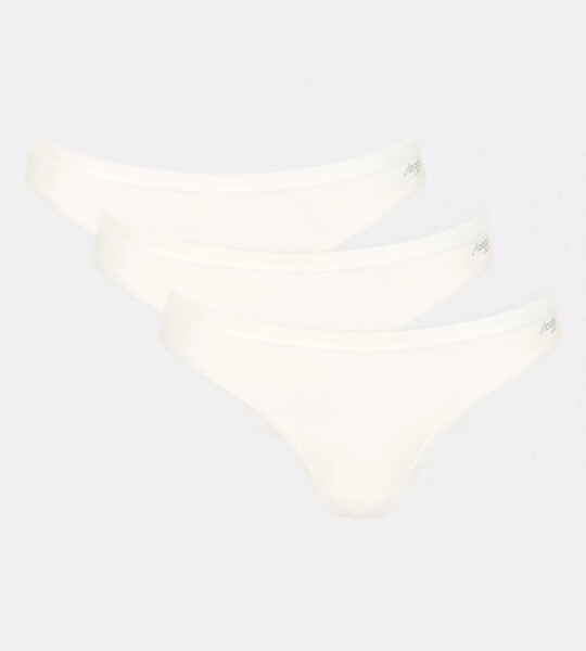 Dámské kalhotky GO Daily Cotton Mini 3P - WHITE - bílé 00GZ - SLOGGI WHITE M