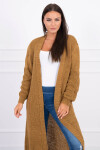 Svetr dlouhý cardigan camel UNI