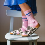 Bella Rose Ponožky Žiju / Miluju velikost M (40-43), růžová barva, textil
