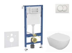 GEBERIT - Duofix Set předstěnové instalace, klozetu Oudee a sedátka softclose, tlačítko Delta, bílá SANI11CA3128B