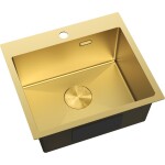 MEXEN - Solix ocelový dřez 1-bowl 500 x 450 mm, zlatá 6402501000-55