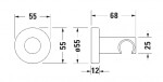 DURAVIT - Příslušenství Držák sprchy, kartáčovaný bronz UV0620007004