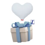 Létající balónek srdce bílé 35 cm - TAKARA KOSAN Létající balónek srdce bílé 35 cm - TAKARA KOSAN