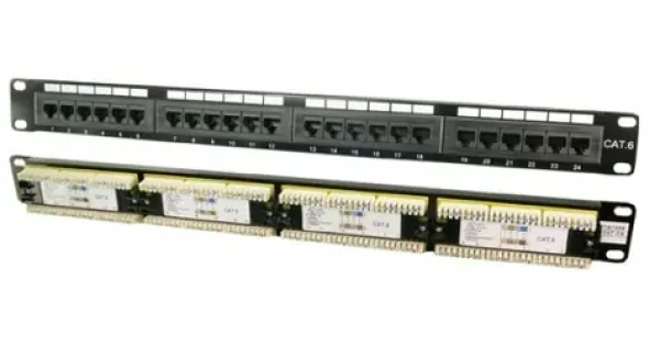 LogiLink NP0004 černá / Patch panel / CAT6 / 24 portů / 19" (NP0004)