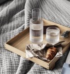 FERM LIVING Sada karafy se skleničkou Ripple 0,5 l Clear - ferm LIVING Skleněná karafa Ripple Small 500 ml, čirá barva, sklo