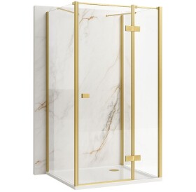 REA/S - Sprchový kout Atlas 90x80 Brush Gold vpravo KPL-K4771