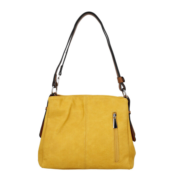 Trendy dámská koženková crossbody kabelka Julianna, žlutá