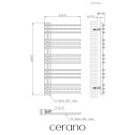 CERANO - Koupelnový elektrický radiátorový set Burke - L/P - 300W - černá matná - 1000x500 mm CER-373506