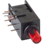 C & K Switches U811J85W3GE223 tlačítko 120 V, 28 V/DC 1 A 1x zap/(zap) červená (š x v) 15.24 mm x 12.70 mm 1 ks Bulk