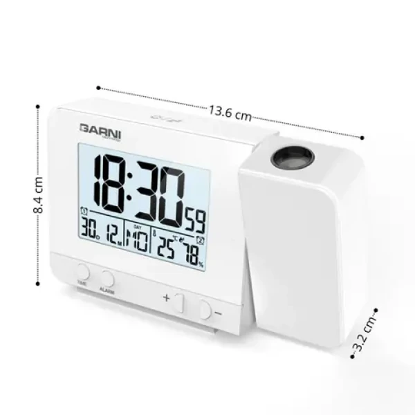 GARNI 140W Digitální budík s projekcí času a vnitřní teploty (GARNI 140W)