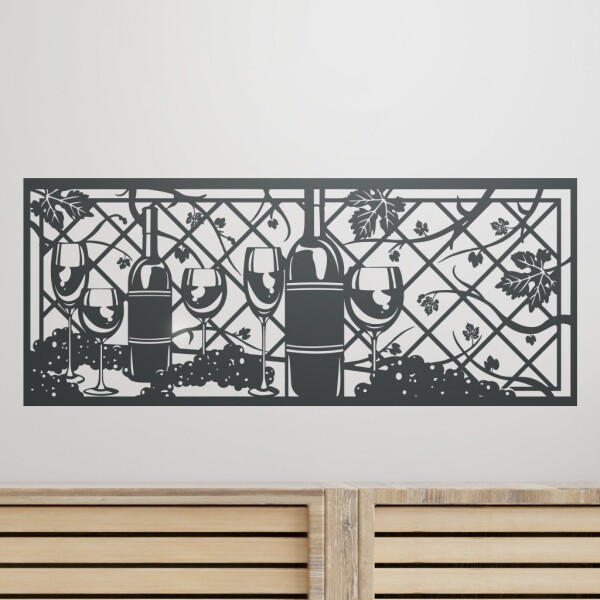 Samolepka Vinná réva Barva: černá, Velikost: 60 x 23 cm