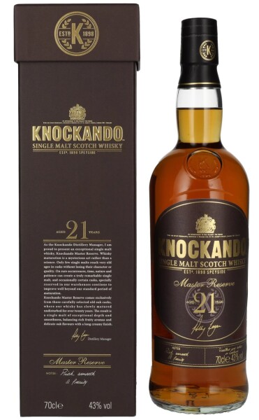 Knockando Master Reserve Whisky 21y 43% 0,7 l (tuba)