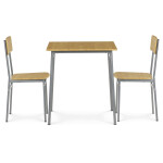 Jídelní set s 2 židlemi, 70x70x76cm, mdf, dub, AUT-O2122 OAK