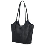 Módní dámská koženková kabelka na rameno Persida, tmavě modrá