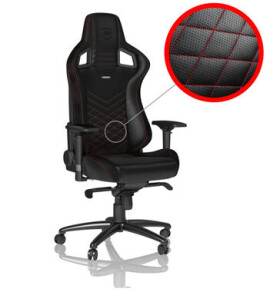 Noblechairs EPIC černo-červená / Herní židle / syntetický kůže / nastavitelná / pojezdová kolečka / nosnost 120 kg (NBL-PU-RED-002)